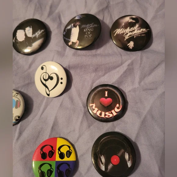 Music Lovers Button Pin Collection! (X10) - Picture 3 of 3